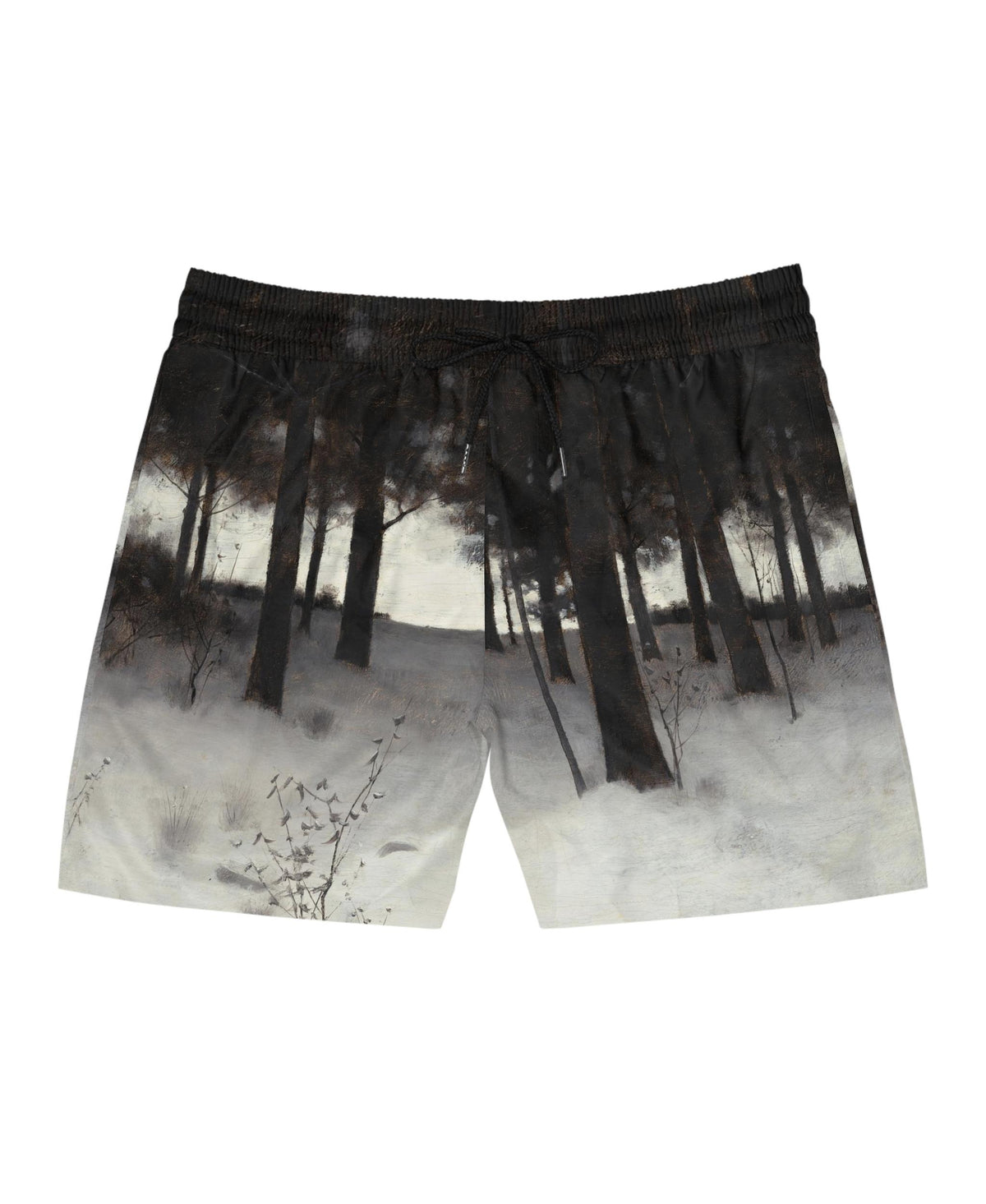 Art Print Swim Shorts | Woods in Winter by Charles Warren Eaton