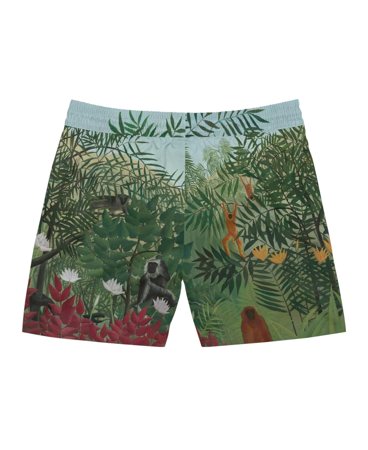 Art Print Swim Shorts | Tropical Forest with Monkeys by Rousseau